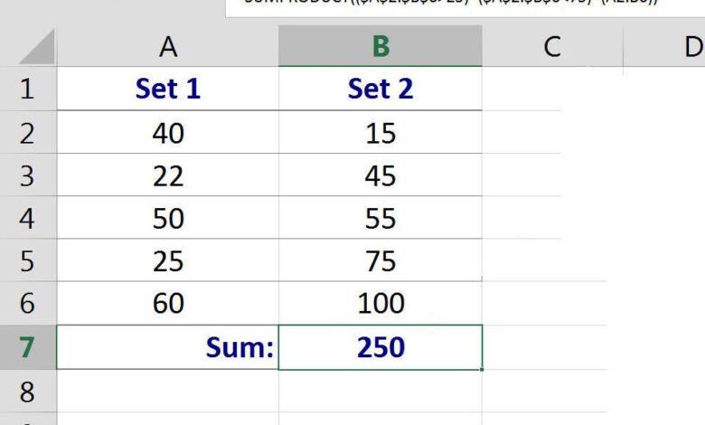 Cellules de somme qui répondent à plusieurs critères avec Excel SUMPRODUIT