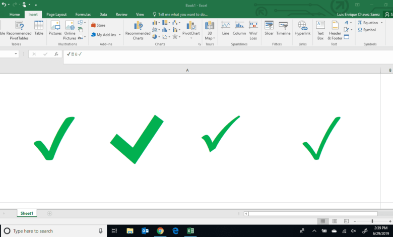 Comment insérer une coche dans Excel