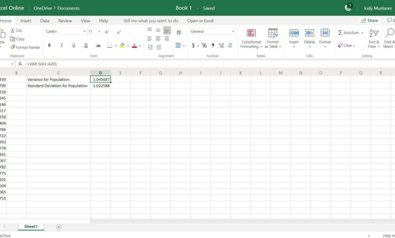 Comment trouver la variance dans Excel