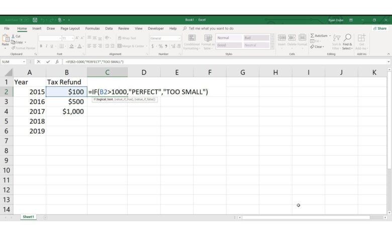 Comment utiliser la fonction IF-THEN dans Excel