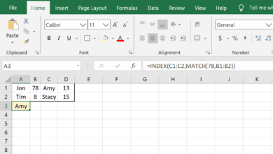 Comment utiliser la fonction INDEX et MATCH dans Excel