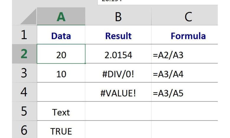 La définition d'une valeur dans Excel
