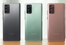 Samsung Galaxy Note20 Couleurs