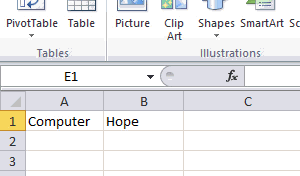 Flèche de la colonne Excel pour ajuster la largeur