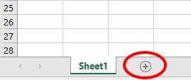 Ajouter une feuille de calcul en Excel 2013 et plus