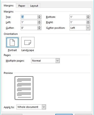 Mise en page Microsoft Word 2016