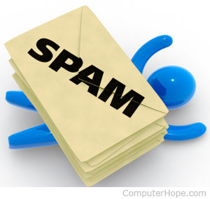 Spam par courrier électronique.