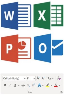 Paramètres des polices du programme Microsoft Office
