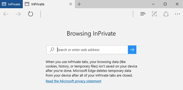 Navigateur privé Microsoft Edge