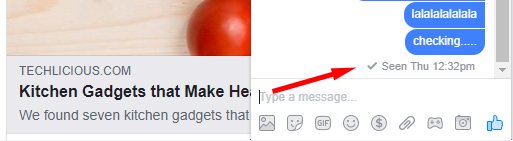Notification de lecture des messages sur Facebook