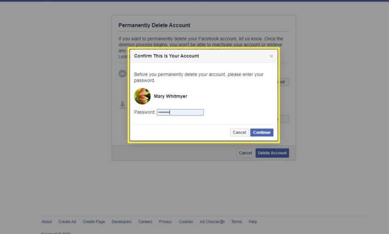 Comment supprimer définitivement un compte Facebook