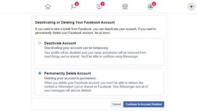 Suppression de votre compte Facebook