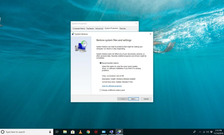 Comment utiliser la restauration du système (Windows 10, 8, 7, Vista, XP)