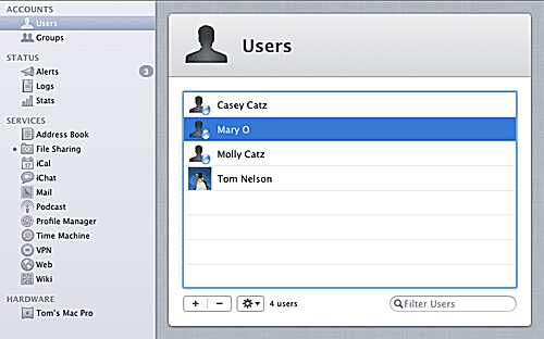 Configurer le serveur Lion OS X