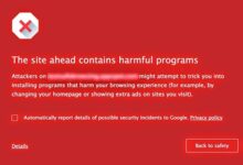 Google Chrome SafeBrowsing : avertissement contre les logiciels malveillants