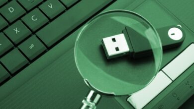 Dispositif de stockage USB sur ordinateur portable