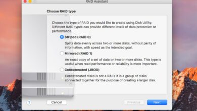 L'utilitaire de disque macOS peut créer quatre réseaux RAID populaires