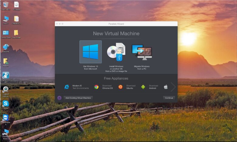 Option d'installation de Parallels Windows Express