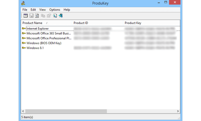 ProduKey v1.93 Examen gratuit de l'outil de recherche de clé de produit