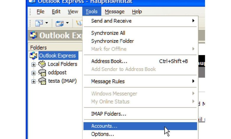 Accéder à votre courrier électronique Outlook.com en utilisant Outlook Express