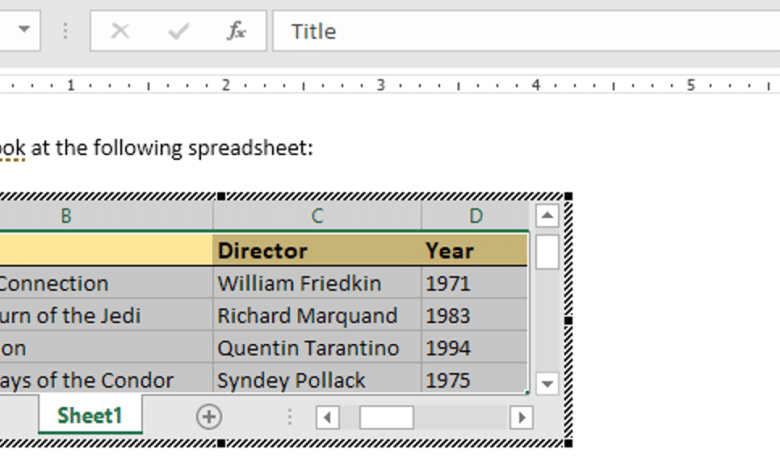 Comment lier ou incorporer une feuille de calcul Excel dans un document Word