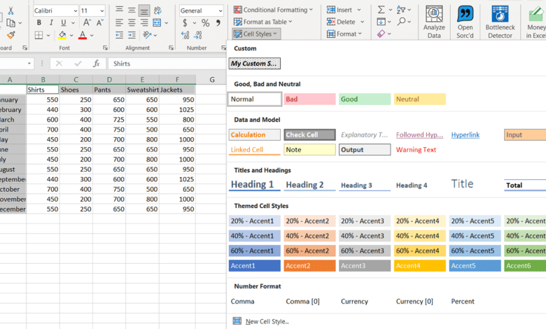 Comment utiliser et créer des styles de cellule dans Microsoft Excel