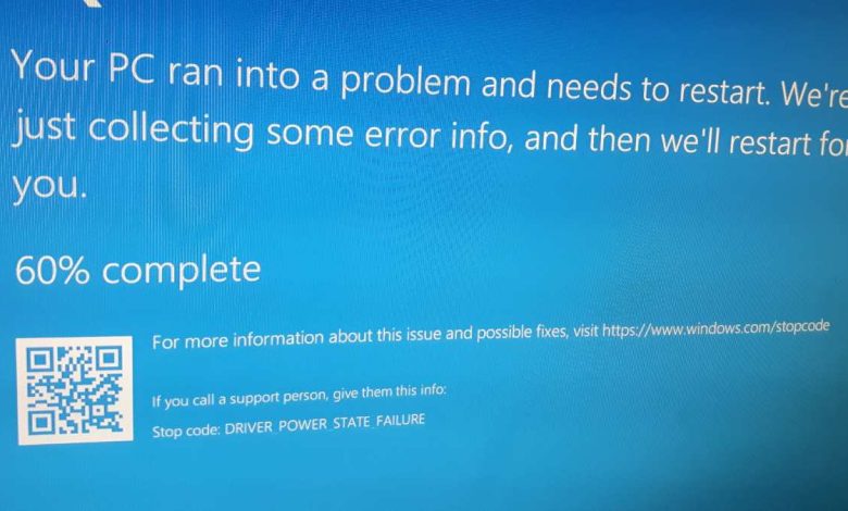 Comment corriger l'erreur « Panne de l'état de l'alimentation du pilote » dans Windows 10