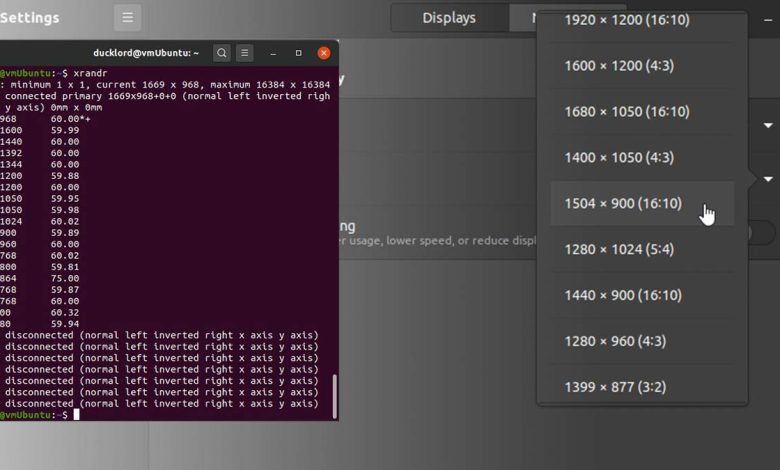 Comment changer la résolution de l'écran dans Ubuntu