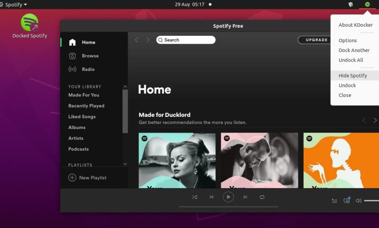 Comment réduire Spotify dans la barre d'état système sous Linux