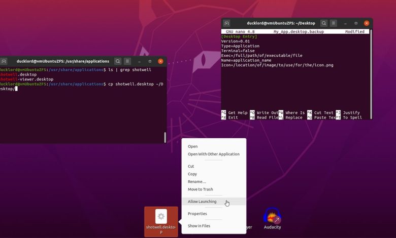 Comment créer des raccourcis sur le bureau dans Ubuntu