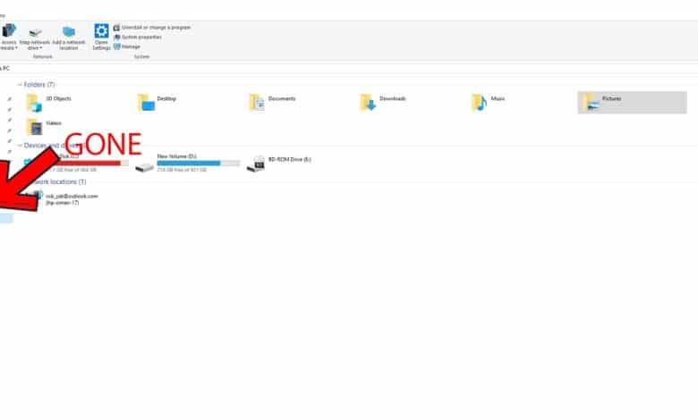 Comment masquer OneDrive de l'explorateur de fichiers sous Windows 10