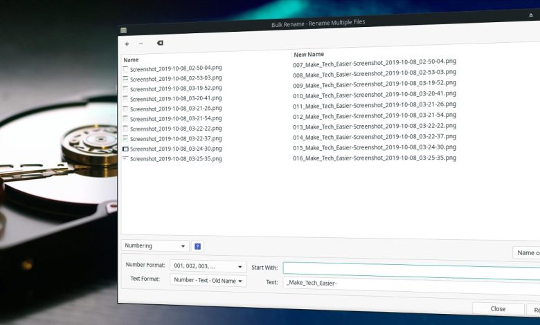 Comment renommer en bloc des fichiers sous Linux avec l'outil de renommage en bloc de Thunar