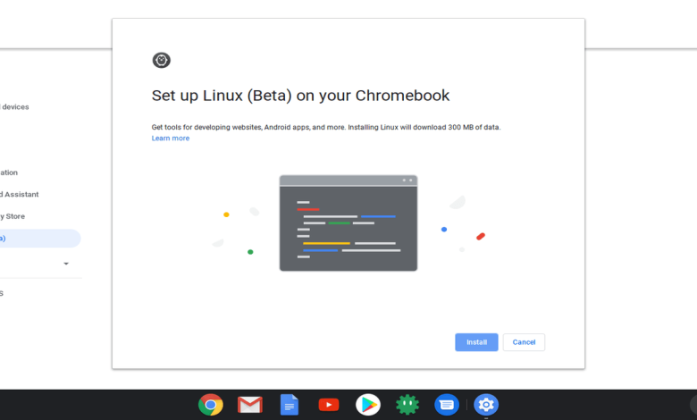 Comment activer le mode d'application Linux sur Chromebook
