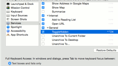 Ajoutez facilement un raccourci clavier pour révéler les fichiers cachés sous Mac OS X