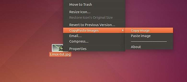 Comment copier/coller des images vers/depuis le presse-papiers dans Ubuntu Nautilus