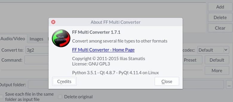 Convertir des formats de fichiers sur Linux avec FF Multi Converter