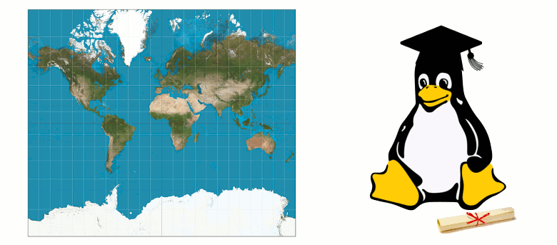 Apprendre avec Linux : deux applications de géographie