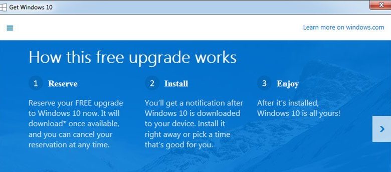 Comment supprimer l'icône Get Windows 10 dans Windows