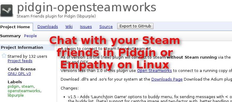 Comment ajouter un chat Steam à Pidgin ou Empathy sur Linux