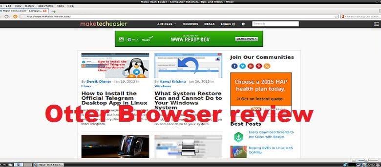 Otter Browser - Un navigateur basé sur QT avec Classic Opera UI