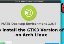Comment installer la version GTK3 de MATE sur Arch Linux