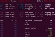 Saidar est un outil de surveillance système facile à utiliser et basé sur Curses pour Linux