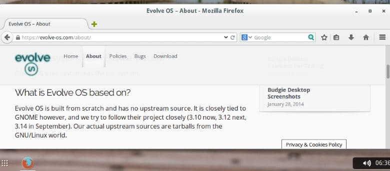Premier aperçu d'Evolve OS avec Budgie Desktop