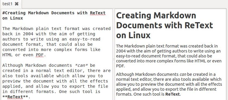Création de documents Markdown avec ReText sur Linux