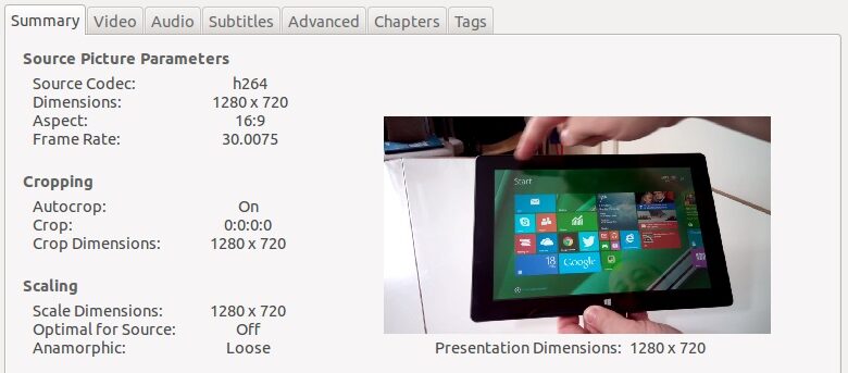 Conversion de fichiers vidéo au format H.264 MP4 à l'aide de HandBrake sous Linux