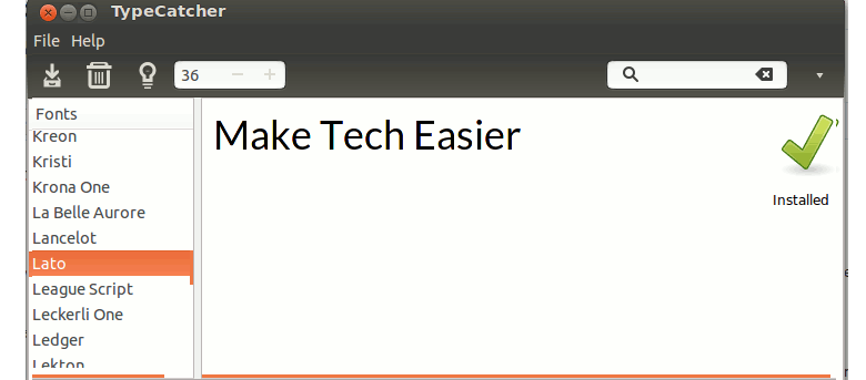 Installer les polices Google dans Ubuntu avec TypeCatcher