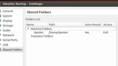 Accéder au dossier partagé dans VirtualBox avec Ubuntu Guest