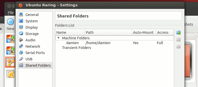 Accéder au dossier partagé dans VirtualBox avec Ubuntu Guest