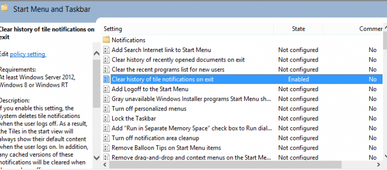 Comment effacer les notifications d'applications lors de la déconnexion de Windows 8