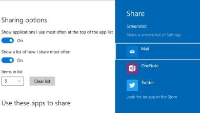 Comment activer l'option "Partager les paramètres" dans l'application Paramètres Windows 10